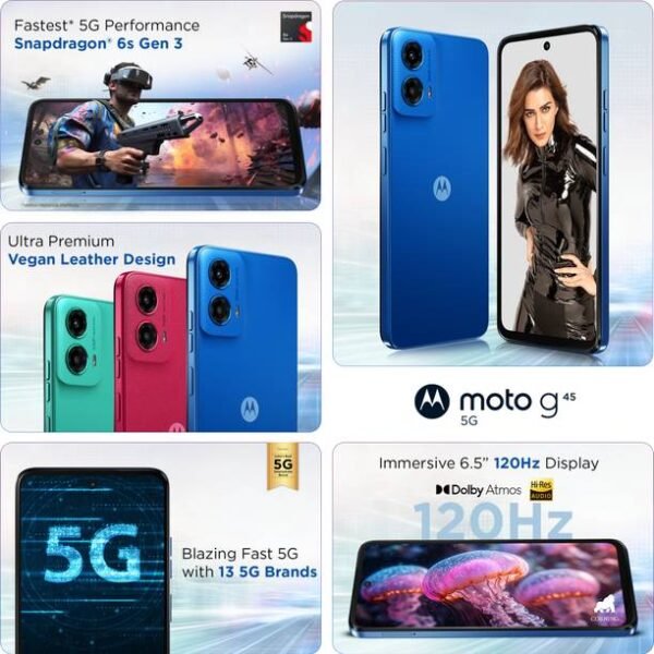Motorola g45 5G (Brilliant Blue, 128 GB) - Image 4