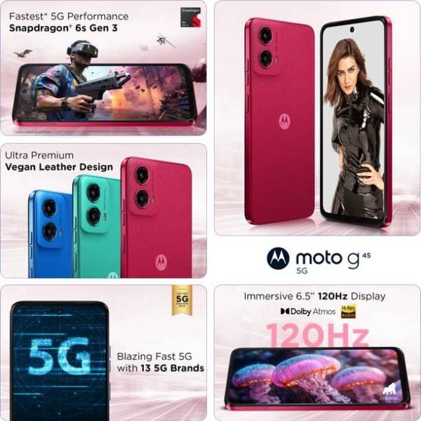 Motorola g45 5G (Viva Magenta, 128 GB) - Image 4