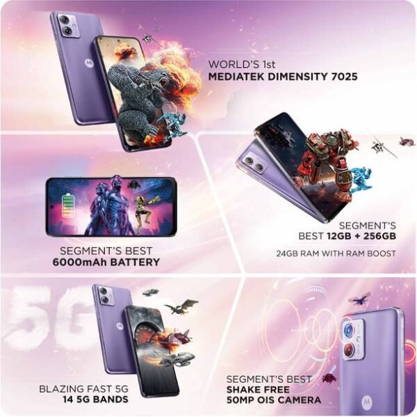 Motorola g64 5G (Ice Lilac, 256 GB) - Image 4