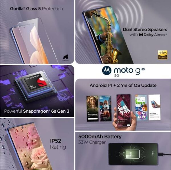 Motorola G85 5G (Cobalt Blue, 128 GB) - Image 5