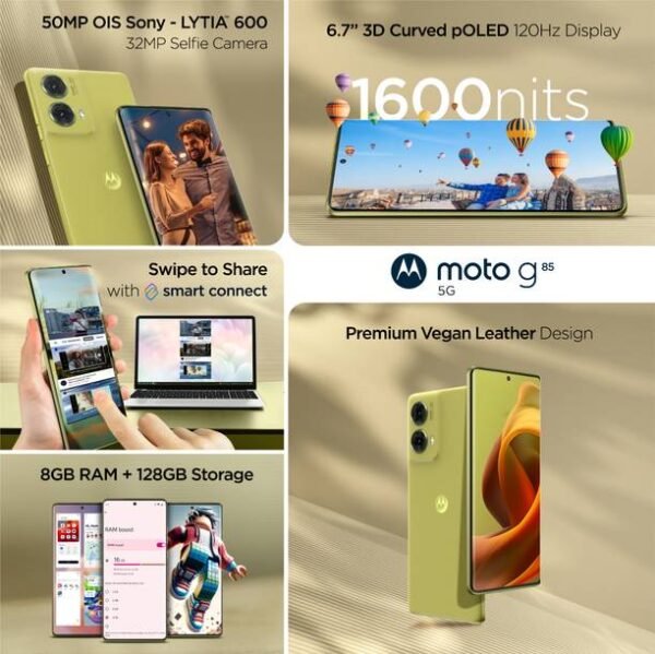 Motorola G85 5G (Olive Green, 128 GB) - Image 4