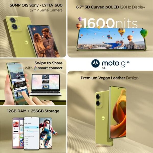 Motorola G85 5G (Olive Green, 256 GB) - Image 4