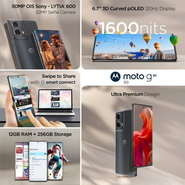 Motorola G85 5G (Urban Grey, 256 GB) - Image 4