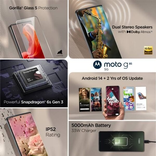 Motorola G85 5G (Urban Grey, 256 GB) - Image 5