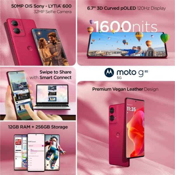 Motorola G85 5G (Viva Magenta, 128 GB) - Image 5