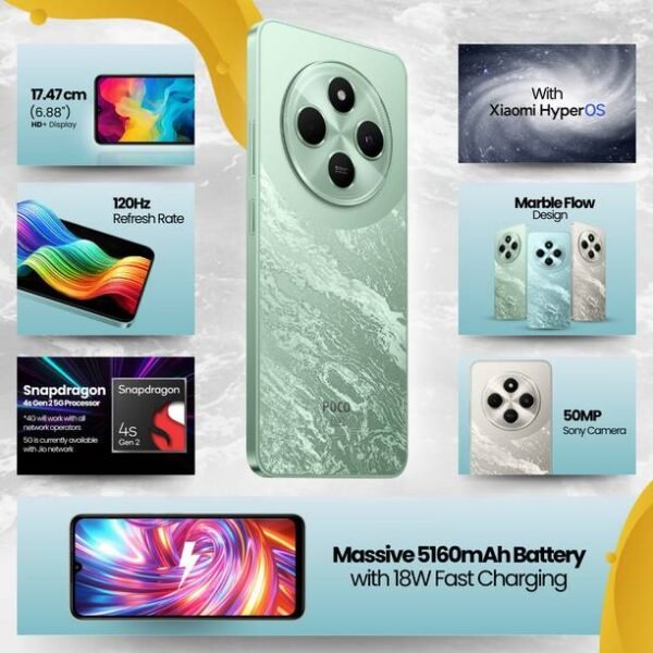 POCO C75 5G (Enchanted Green, 64 GB) - Image 2