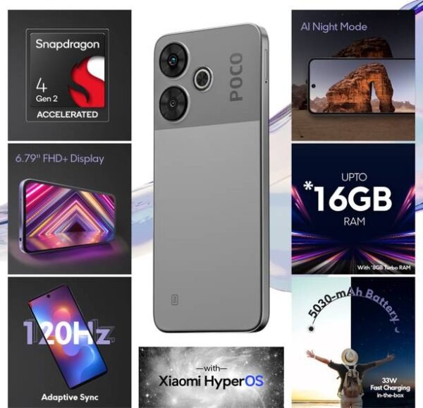 POCO M6 Plus 5G (Ice Silver, 128 GB) - Image 3