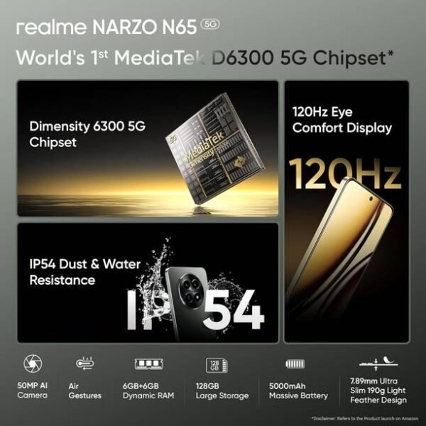 realme Narzo N65 5G (Deep Green, 128 GB) - Image 5