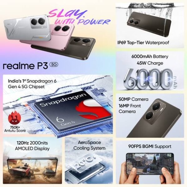 realme P3 5G (Comet Grey, 128 GB) - Image 2